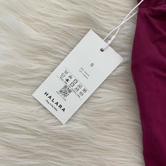 Halara Purple Tie Open Back Sleeveless Lace Up Split Hem Dress Red Violet - Picture 11 of 14